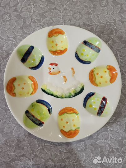 Тарелка для пасхальных яиц диаметр 21см