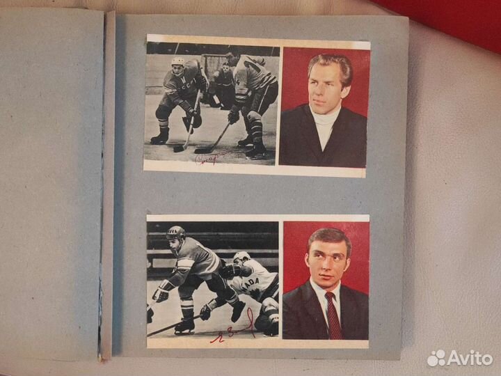 Раритетный альбом с хоккейными открытками