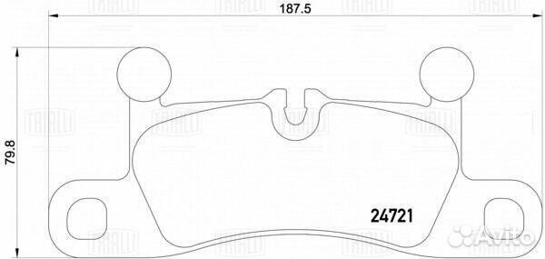 Колодки тормозные дисковые задние (в компл. с датч