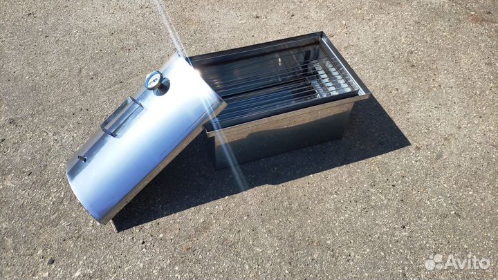 Коптильня гидрозатвором/купольной крышкой Сундучок