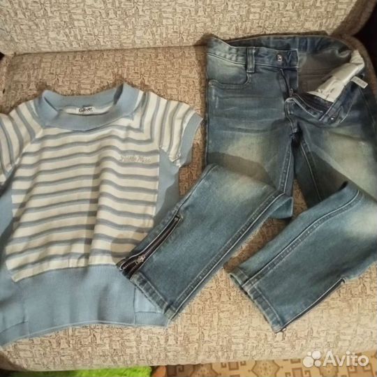 Вещи пакетом девочке 116-122 см