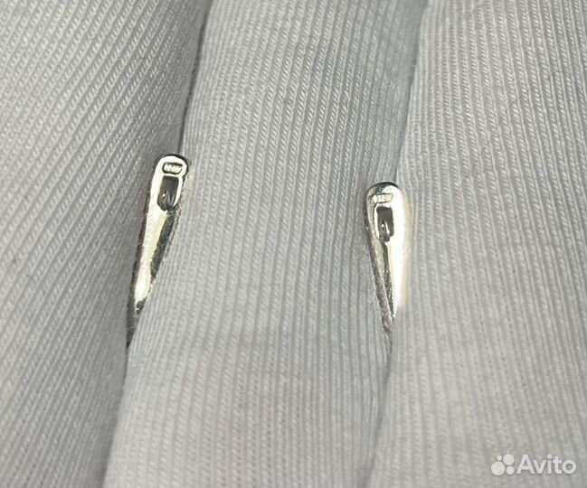 Серьги серебряные с малахитом