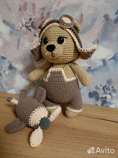 Мишка пилот ручная работа