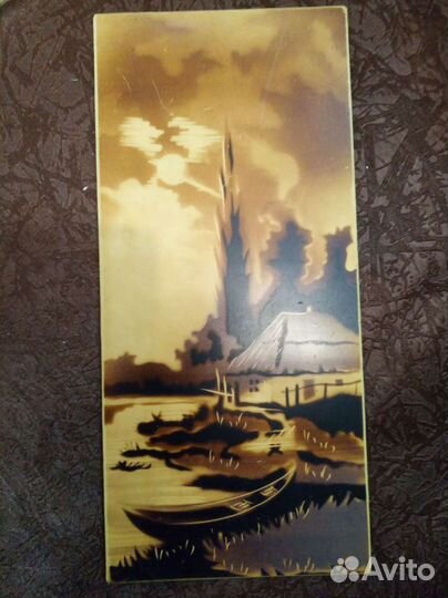 СССР панно дерево керамика