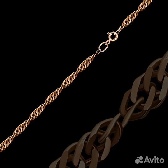 Браслет Сингапур с алмаззной гранью