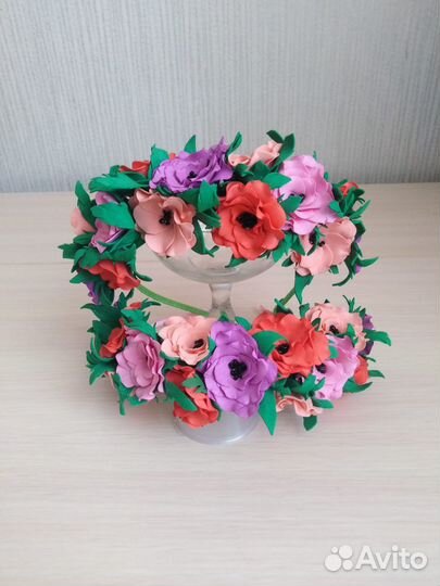 Ободок ручной работы цветы
