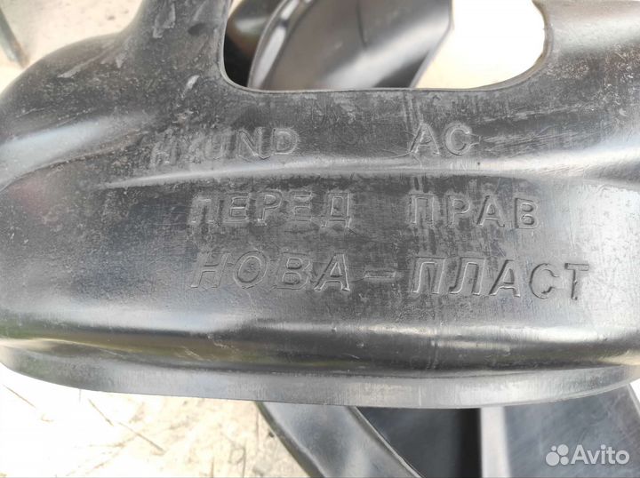 Подкрылки (локеры). Hyundai Accent