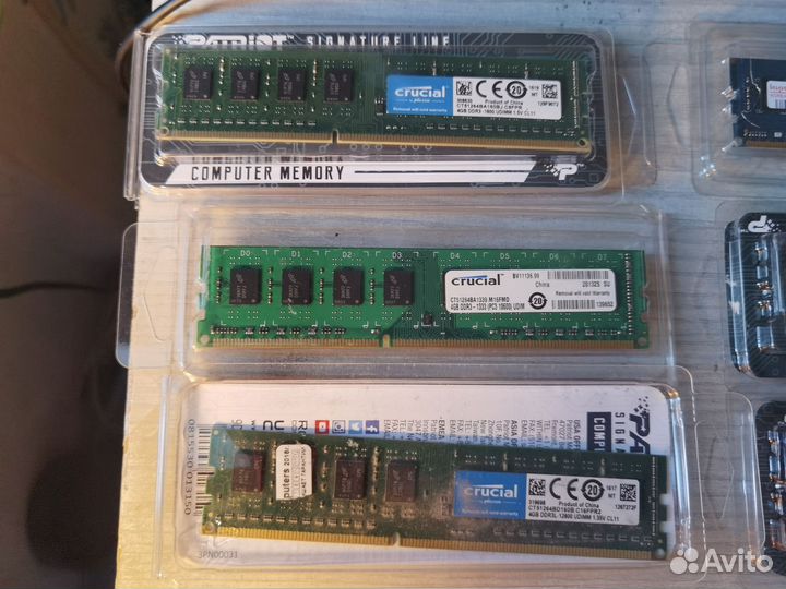 Память DDR3/4 4гб, кол-во