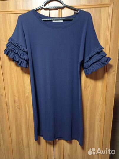 Школьное платье синее