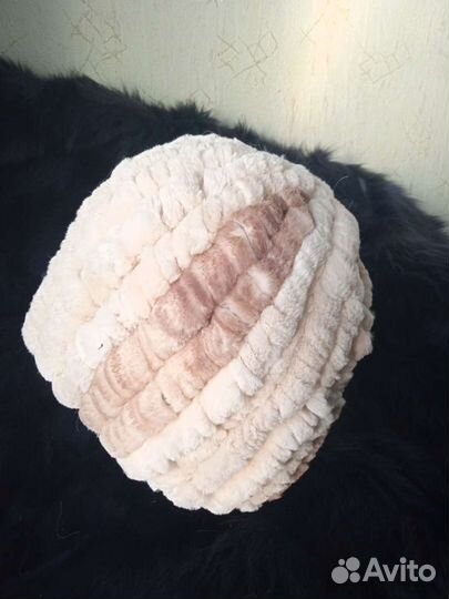 Шапка из стриженного бобра ручной работы