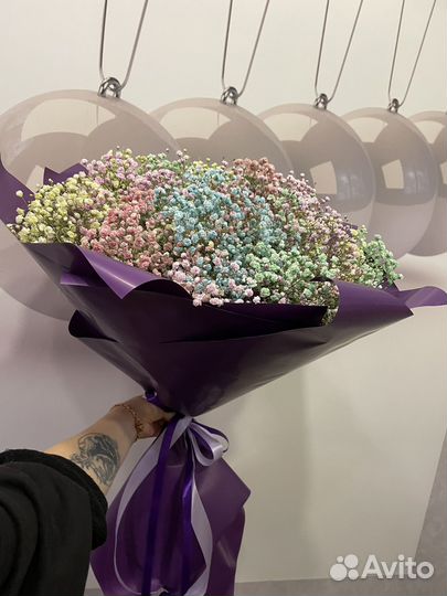 Гипсофила букет живые цветы подарок