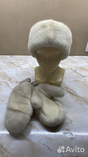 Варежки и повязка комплект 