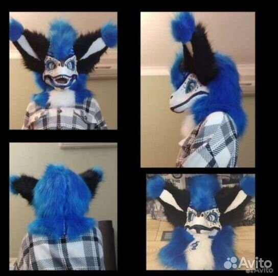 Дракон/раптор/фурсьют/маска на голову на заказ