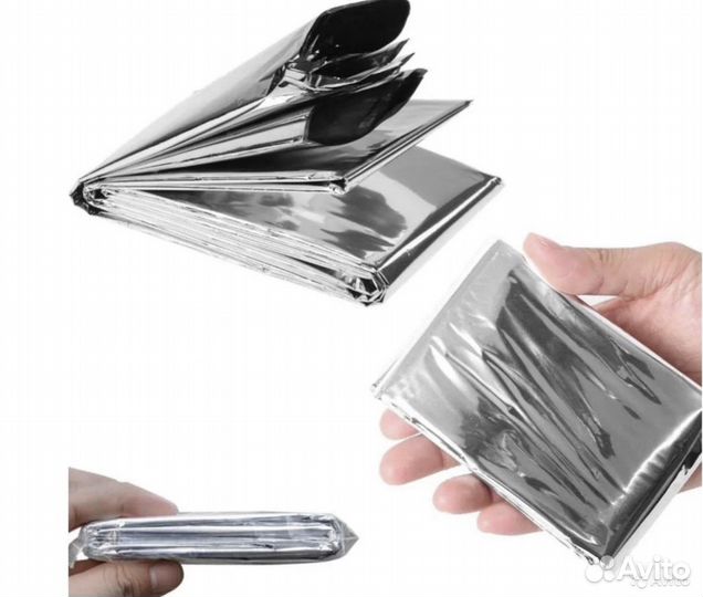 Аварийно-спасательное покрывало термоодеяло 10 шт