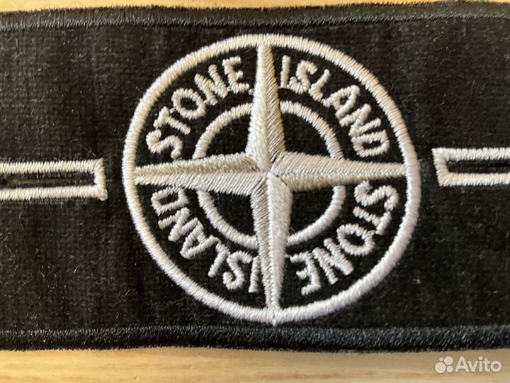 Патч Stone Island Glow Badge черно-белый