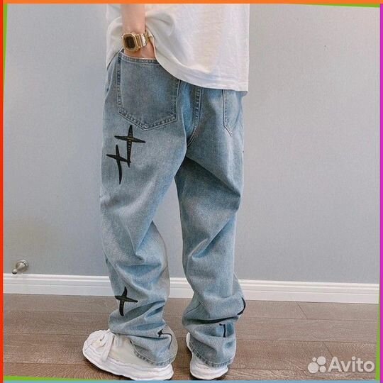 Штаны карго Y2K с крестами (Арт: 28037)