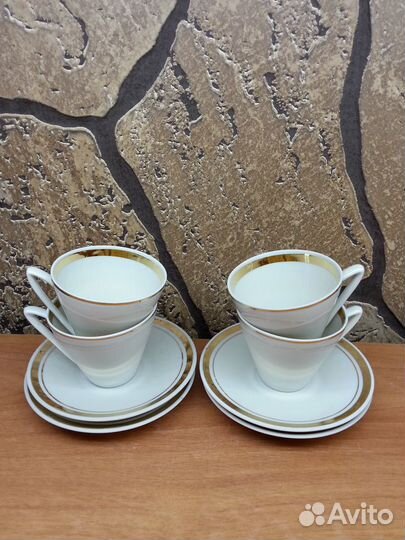 Фарфоровые кофейные пары. Барановский ф.з. 60-70 г