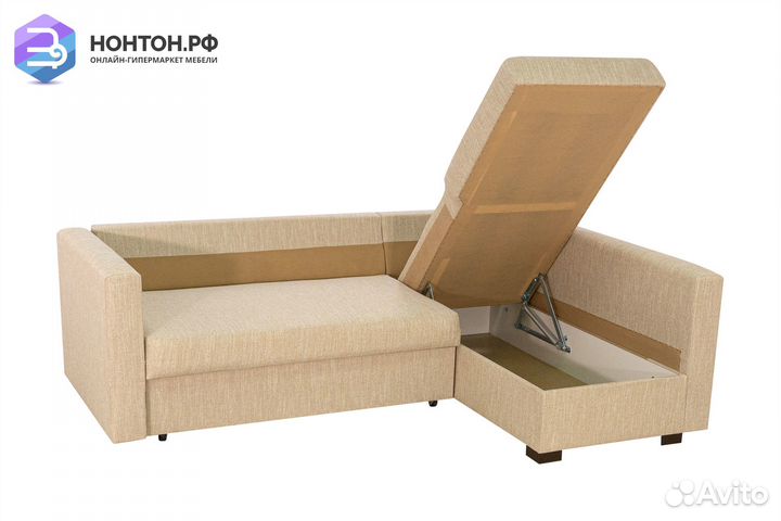 Диван угловой дельфин Джессика 2 бежевый