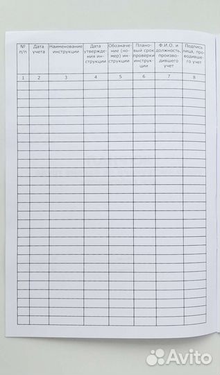 Журнал учёта инструкций по охране труда