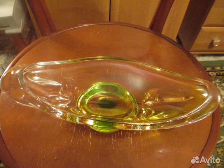 Ваза Чехия цветное стекло