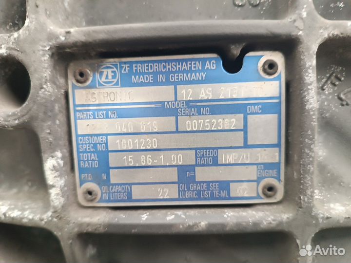 АКПП ZF 12AS2131 TD