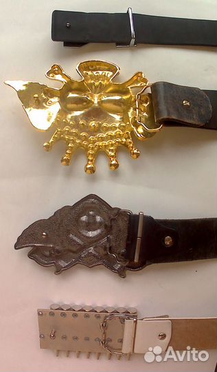 Ремень Череп Корона Кости Пряжка косплэй