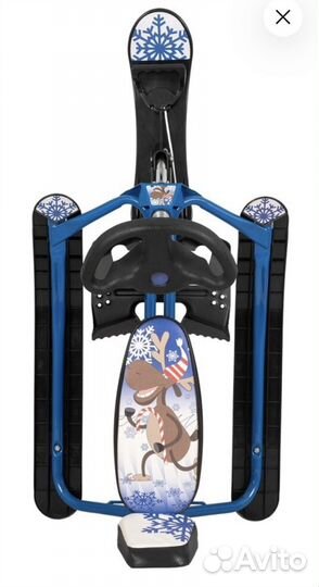 Снегокат со спинкой и ручкой