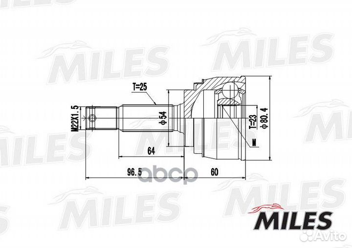 ШРУС miles GA20264 ШРУС mitsubishi