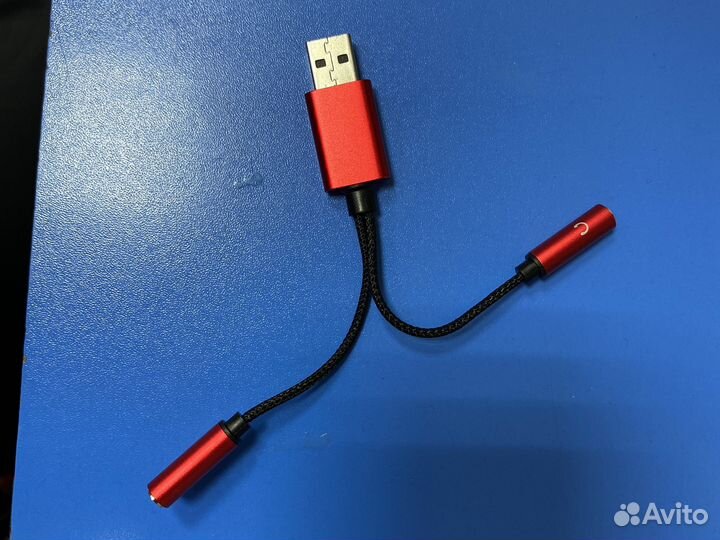 Переходник USB на 2 Aux 3.5 jack