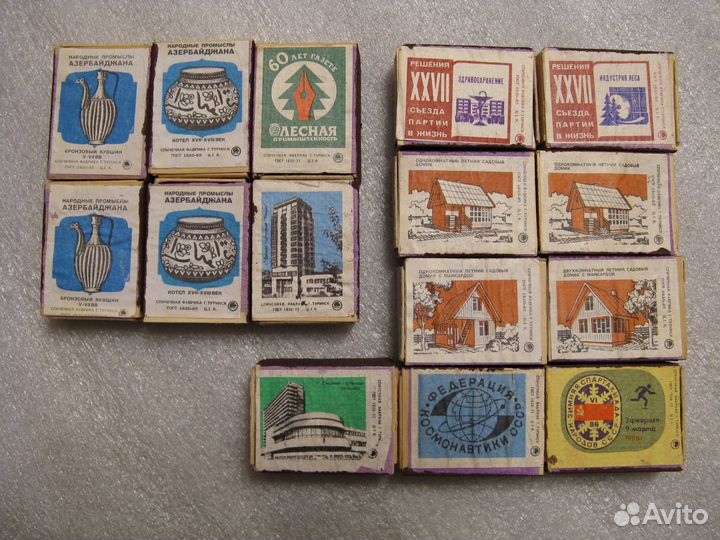 Спички СССР разные новые (шпон, картон)