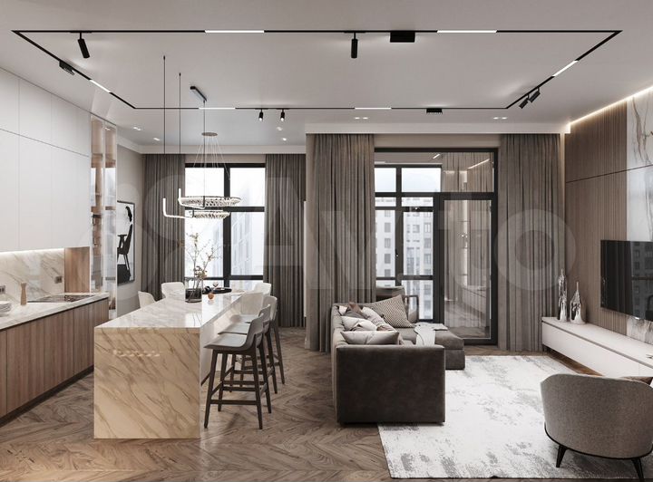 2-к. квартира, 82,5 м², 2/6 эт.