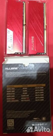 Kllisre ddr4 32gb (2х16gb) 3000MHz