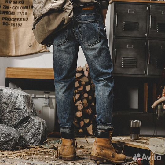Джинсы сэлвидж в ретро стиле