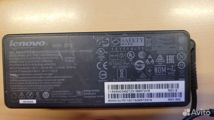 Блок питания/адаптер для ноутбука lenovo 90w