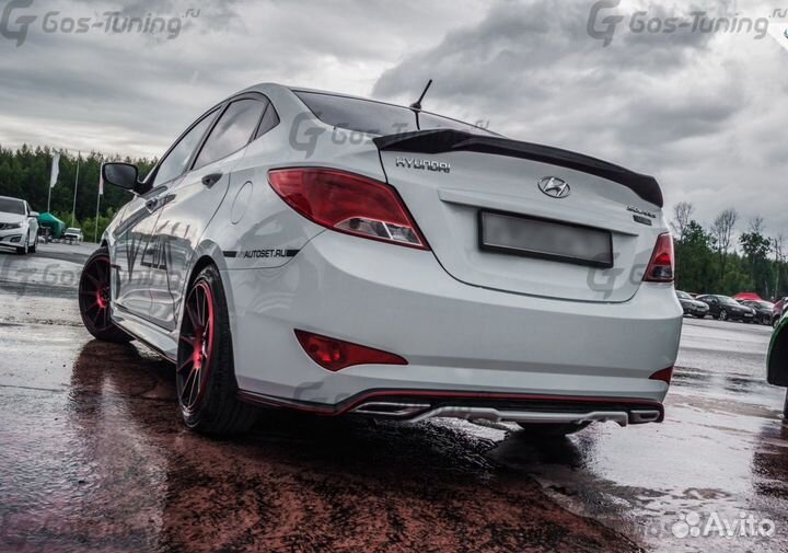 Задняя накладка Zeus на Hyundai Solaris