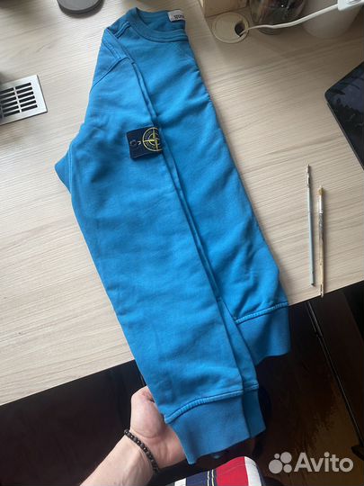 Stone Island SS'18 Blue Crew Neck Sweatshirt