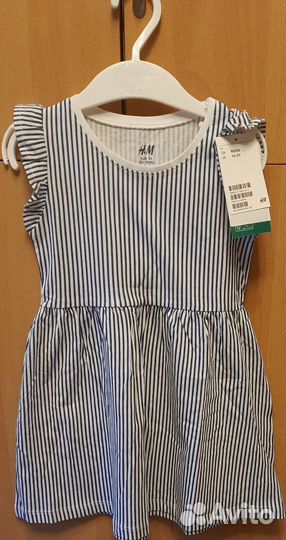 H&M платье для девочки новое 92