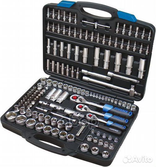 Набор инструментов 156 пр: 1/4 inch, 3/8 inch