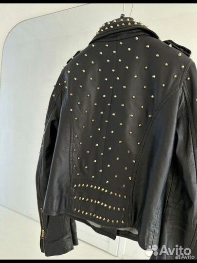 Куртка кожанная с шипами la reine Blanche