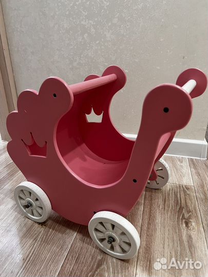 Коляска для кукол деревянная