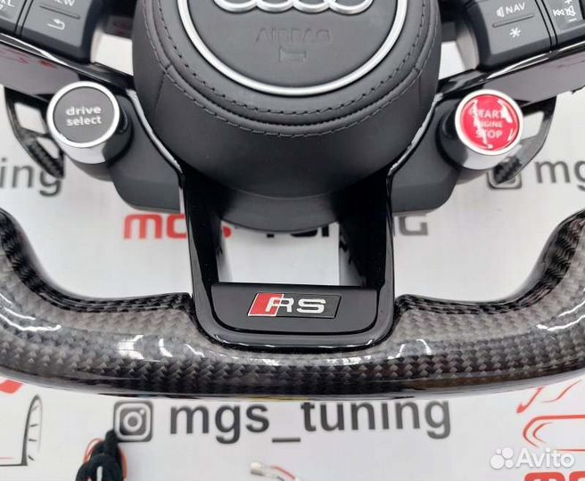 Руль Audi RS карбон с подушкой Ауди A3 8V RS3 А3