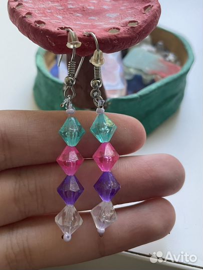 Серьги из бисера,ручная работа