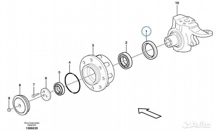 CA0047703 Сальник ступицы экскаватор погрузчик
