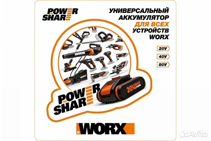 Дисковая аккумуляторная пила worx SAW WX527