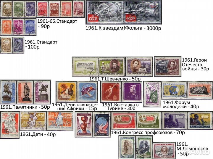 Марки СССР 1960-69