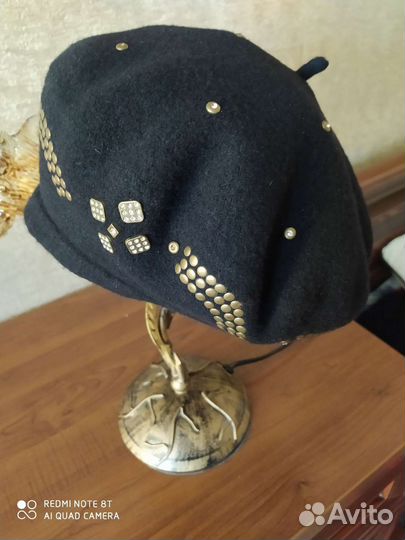 Берет черный. Шерсть