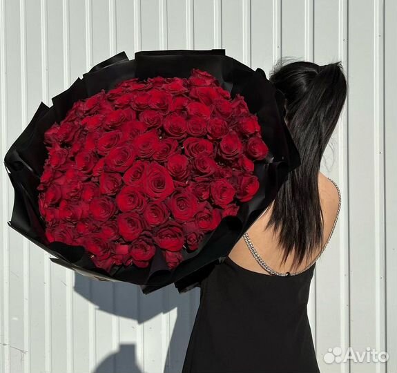 Букеты-Гиганты из Красных Роз. Свежие Розы