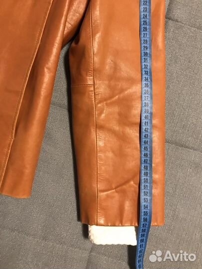 Винтажная кожаная куртка echtes leder женская