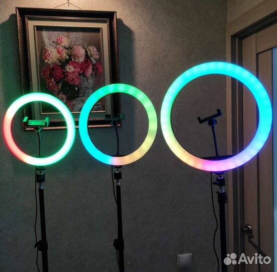 Кольцевая лампа для селфи 30см. и штатив