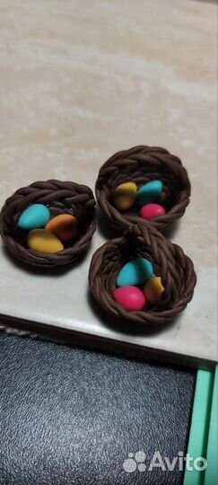 Корзинка, вёдра, миниатюра для ватной игрушки